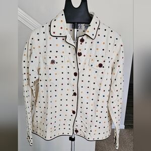 Vintage style Polka Dot Jacket sz L